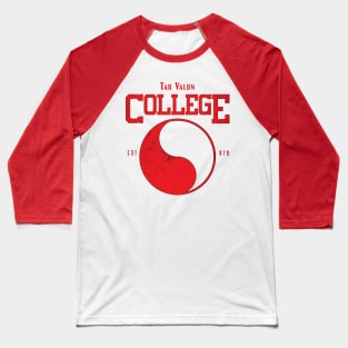 Tar Valon College Red Ajah Slogan and Symbol Baseball T-Shirt